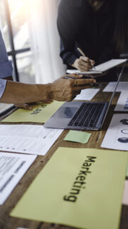 Business people meeting working with talk, consult, discuss working with new startup project idea presentation analyze plan marketing and investment in the office.